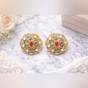 Vintage Antique Gold tone Earrings